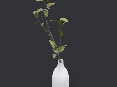 Tree Branch In Vase III 3D model