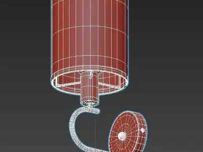konrad wall light with glass shade 3D model