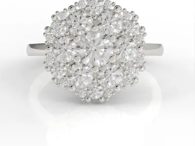 Cluster ring 3D print model