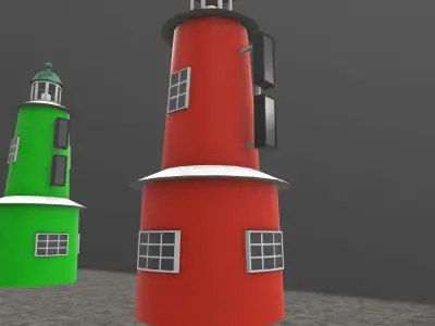 Light House Helsingor Low-poly 3D model
