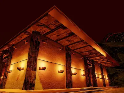 old palace Low-poly 3D model