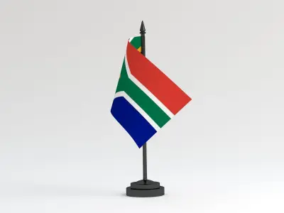 Table Flag South Africa 3D model
