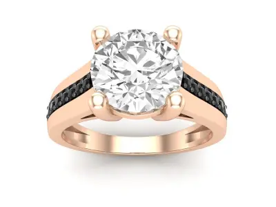 AV 478 Ladies Bridal Solitaire With Accents Engagement Ring 3D print model