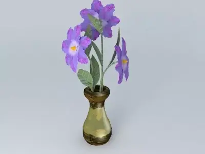 Flowers in a vase Free 3D model