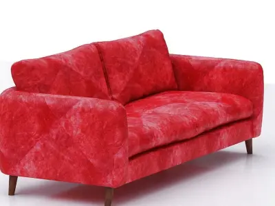contemporary sofa Low-poly 3D model