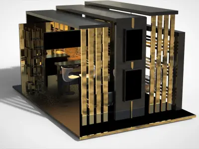 booth design for a generic brand 3D model