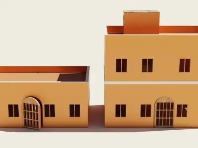 Kit furniture house Low-poly 3D model