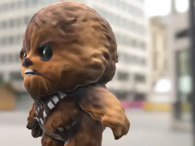 Chibi Chewbacca Low-poly 3D model