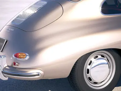Porsche 356a Coupe 1955 3D model