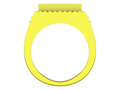 Luxury Chinese Lucky 999 Gold Signet Ring for Men 4490 3D print model