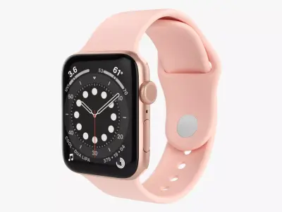 Apple Watch Series 6 silicone loop gold 3D model