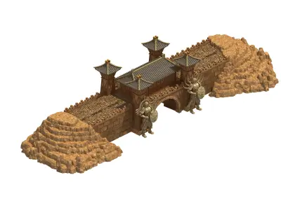 Game Mountain - City - Gate 03 3D model