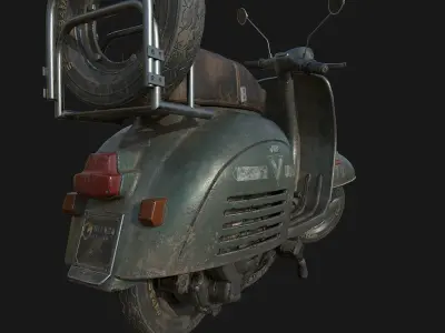 Vespa GS Low-poly 3D model