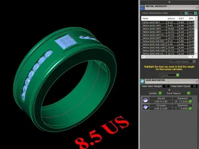 Luxury Men Rings Designs 6MR019 3D print model