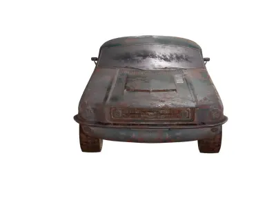 Old Mustang 1967 Low-poly 3D model