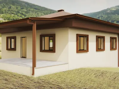 Simple Suburb House  3D model