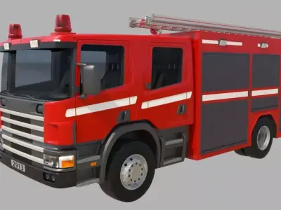 Firewagon fire truck 3D model
