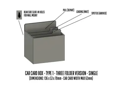 TOOL-0003 Storage for Car cards and Smart phones 15 items 3D print model