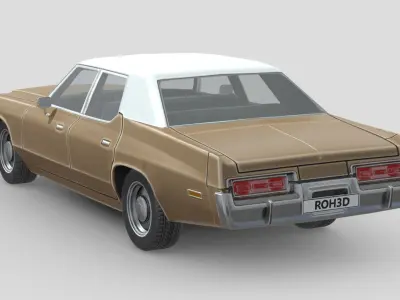 Dodge Monaco 1974 Low-poly 3D model