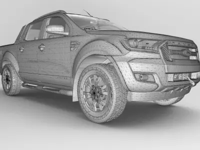 Ranger Limited 2016 Doble cabina interior 3D model