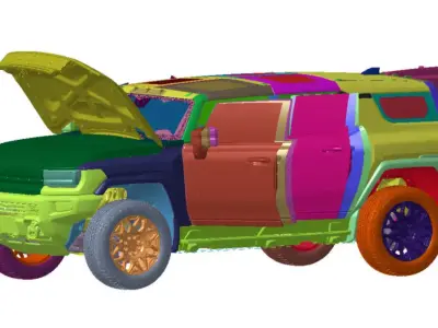 GMC HUMMER EV SUV Edition 2024 Vehicle 3d scan model 3D model 3D model