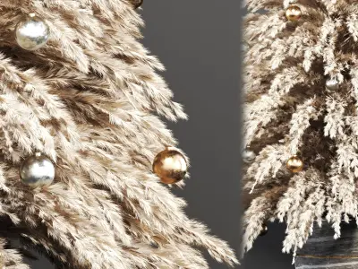 Christmas tree - Dried Plant-002 3D model