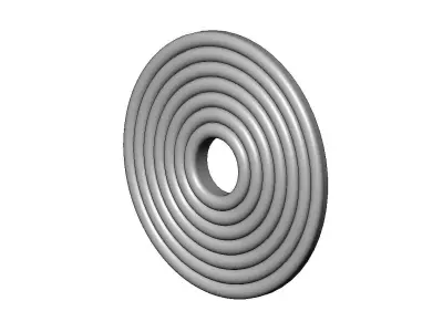 Dome concentric wave ripple modern ceiling rosette and wall art 3D print model