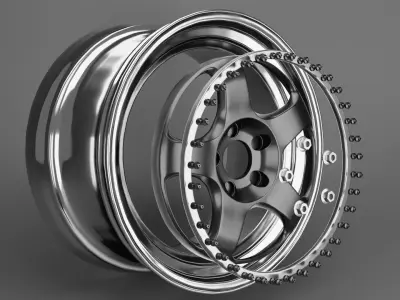 work meister s1 3p Wheel 3D model