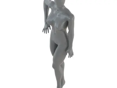 Female gray mannequin 86 3D model