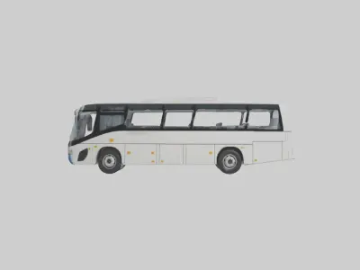 Airport Bus Model 1 Low-poly 3D model