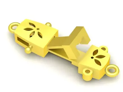 Luxury Box Clasp Jewelry Connector 3D Model 111a 3D print model