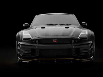 nissan GTR Low-poly 3D model get