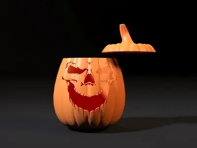 Scary halloween pumpkin 3D print model