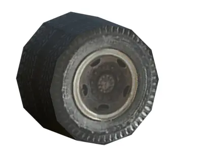OldTyre tire cover for camouflage Low-poly 3D model