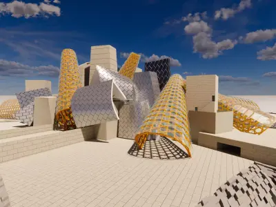 Guggenheim Abu Dhabi Museum 3D model