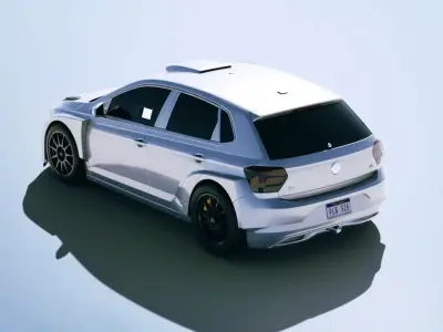 Volkswagen Polo GTI Race 2015 Low-poly 3D model