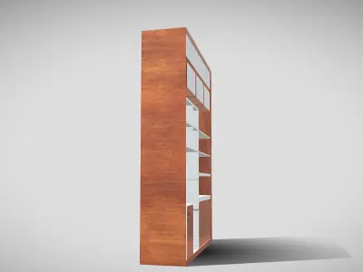 Wooden Showcase 3D model