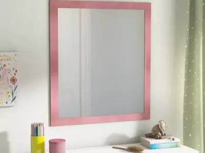 Rectangle Wood Mirror Free 3D model