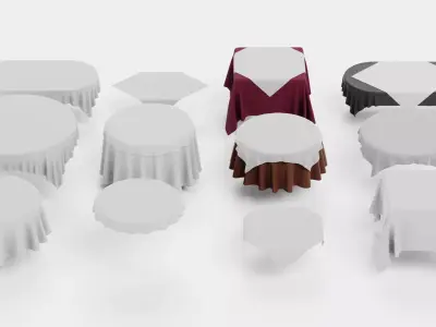 -Tableclothes Set- 3D model