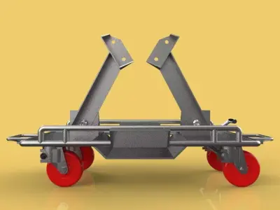 VEHICLE AUTOMOTIVE MOVING JACK DOLLY CAR 3D model