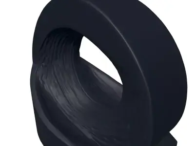 Abstract Modern Loop Sculpture Low-poly 3D model