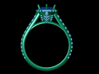 LIANA woman ring 3D print model