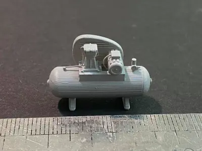 WORKSHOP COMPRESSOR 7MM SCALE 1-43 MODEL RAILWAY BUILDING 3D print model