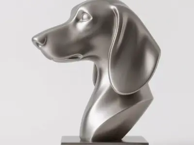 Dog sculpture 3D print model