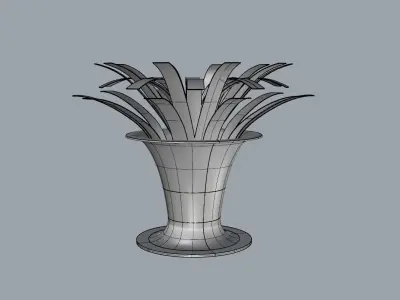  Orchid decorative vase  3D Model 3D print model