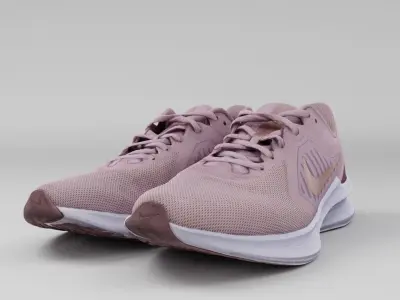 Pair of running womans shoes Nike pink sneakers sport  3D model