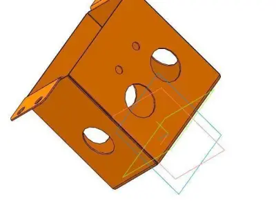 box box box metal with two holes Free 3D model