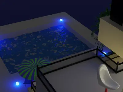 Luxury House Low-poly 3D model