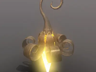 hanging lamp Free low-poly 3D model