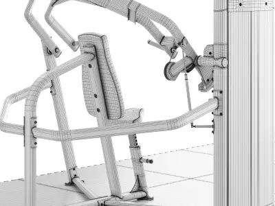 Sports trainer Life Fitness 4 3D model